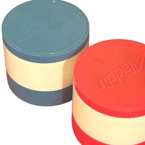 Vintage Aladdin Insulated Canister Set – Red & Blue – Mid-Century - Picture 5 of 5